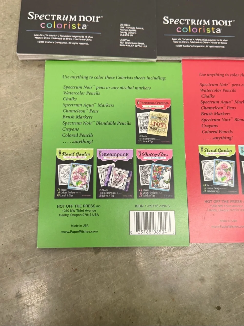 Spectrum Noir Colorista Christmas Coloring Book Marker Pad Marker Set
